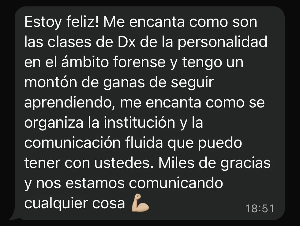 Reseña de un alumno del curso